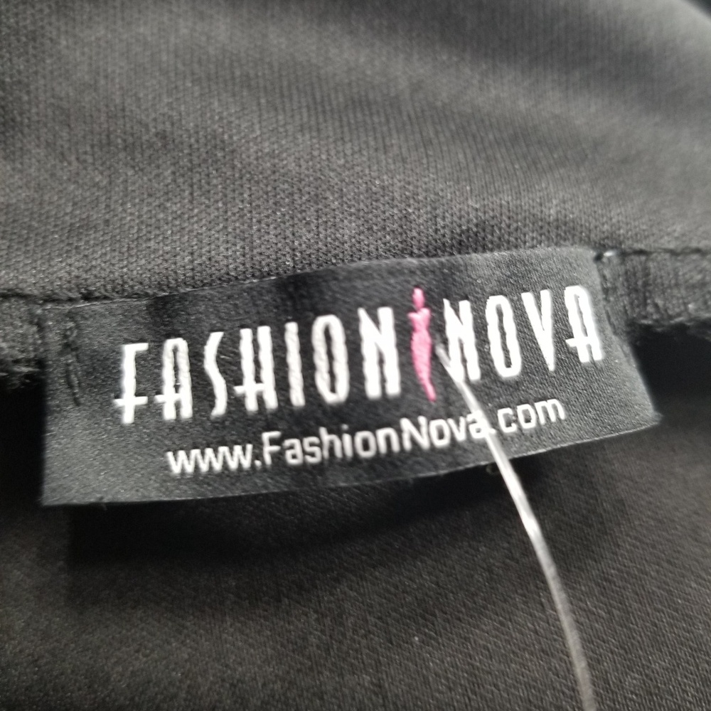 Fashion Nova Neck Deep Bodycon Jumpsuit Black M - Picture 6 of 7